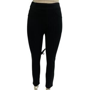 Spanx Stretch Ponte Black Skinny Pants Size Small